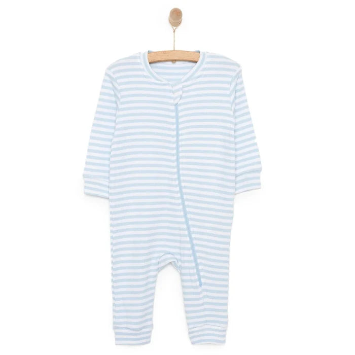 HelloBaby Boys Romper Crew Neck - Blue Blue - ebebek