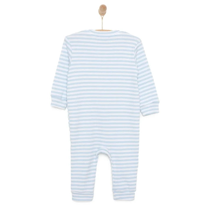 HelloBaby Boys Romper Crew Neck - Blue Blue - ebebek