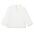 HelloBaby Boys Shirt Buttoned Little Sailor Mandarin Collar Long Sleeve - Ecru Ecru - ebebek