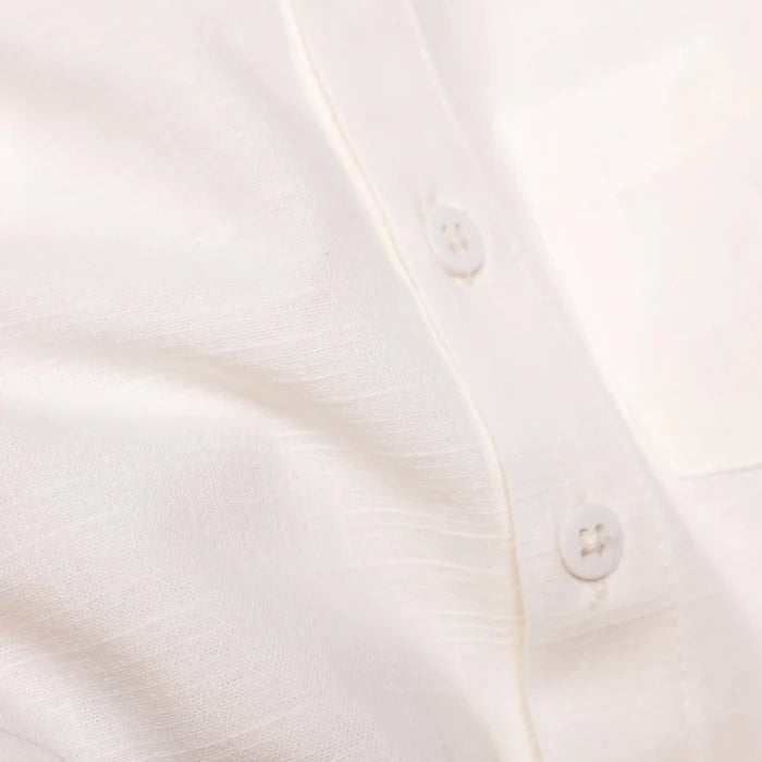 HelloBaby Boys Shirt & Shorts Set Buttoned Smart Line Mandarin Collar Above the Knee Short Sleeve - White White - ebebek