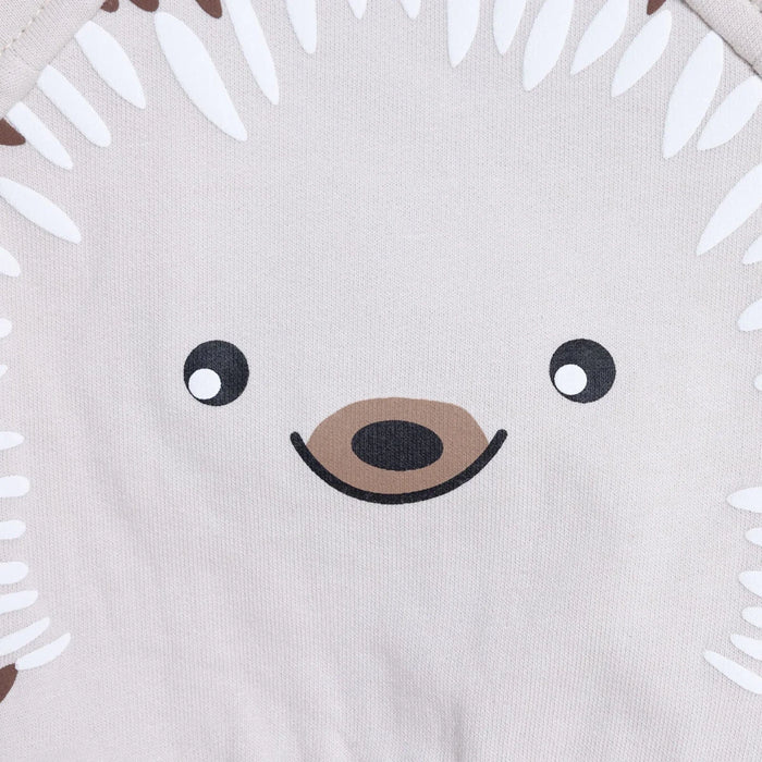 HelloBaby Boys Sweatshirt Animal Print Snap Fastening Crew Neck Long Sleeve - Mink Mink - ebebek