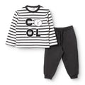 HelloBaby Boys Tracksuit Set Bear Print Lace - up Cool Boy Crew Neck Full Length Long Sleeve - Black Printed Black Printed - ebebek