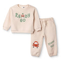 HelloBaby Boys Tracksuit Set Car Print Little Car Crew Neck Full Length Long Sleeve - Ecru Ecru - ebebek
