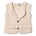 HelloBaby Boys Waistcoat Buttoned Smart Line V - Neck Sleeveless - Ecru Ecru - ebebek