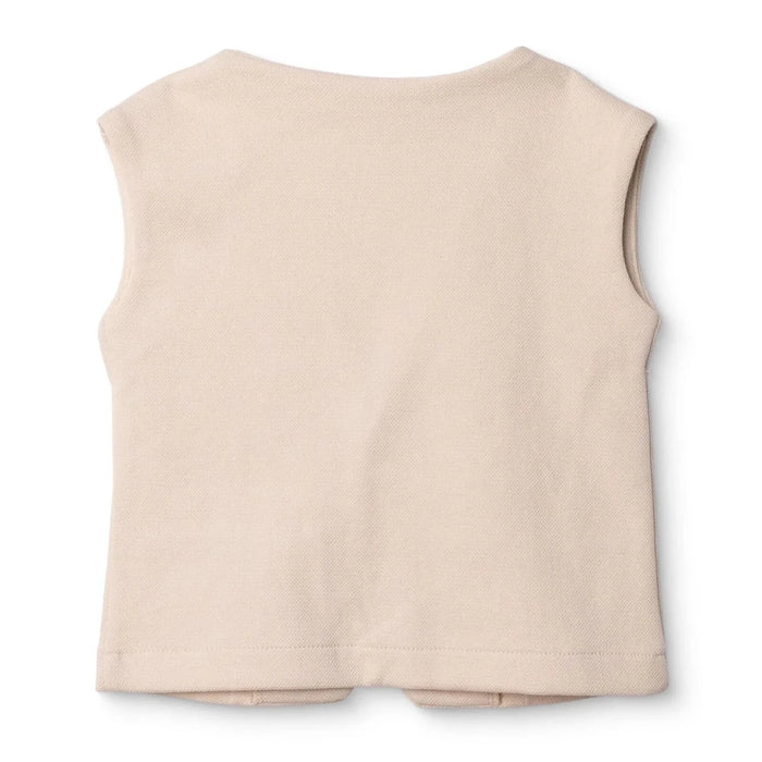 HelloBaby Boys Waistcoat Buttoned Smart Line V - Neck Sleeveless - Ecru Ecru - ebebek