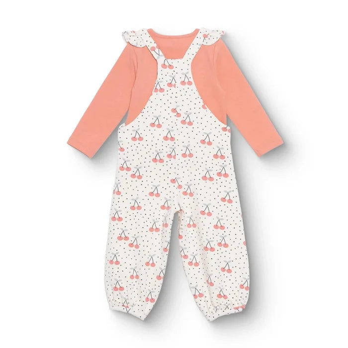 HelloBaby Salopet - Tshirt - Ecru Printed Ecru Printed - ebebek