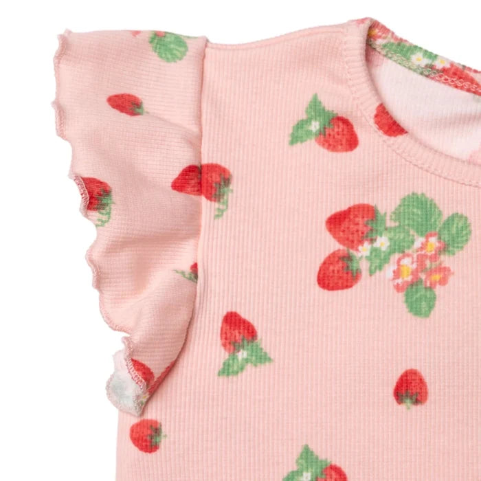 HelloBaby Girls Blouse & Leggings Set Cherry Print Berry Belle Crew Neck Full Length Short Sleeve - Pink Printed Pink Printed - ebebek