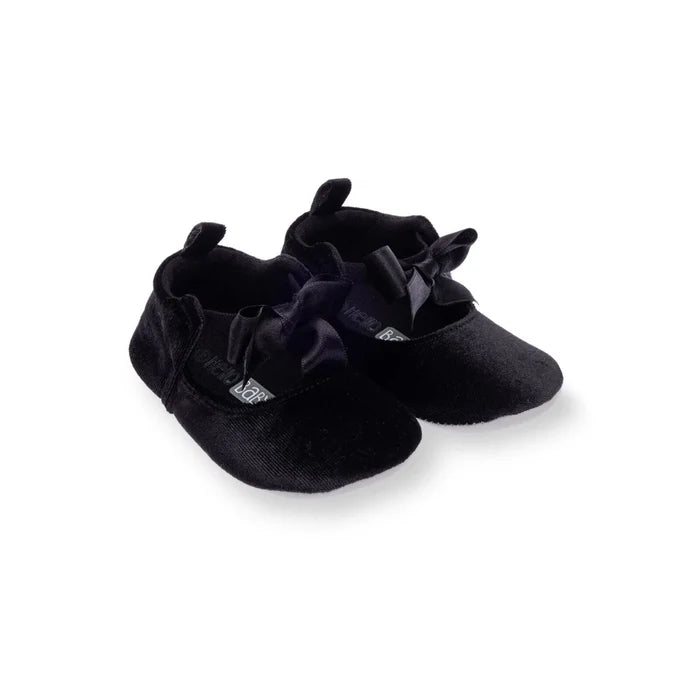 HelloBaby Christmas Baby Girl Velvet Prewalker Shoes - Black - ebebek - Black Friday