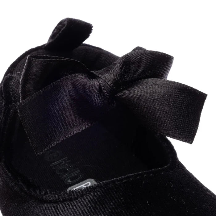 HelloBaby Christmas Baby Girl Velvet Prewalker Shoes - Black - ebebek - Black Friday