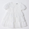 HelloBaby Girls Dress Berry Belle Peter Pan Collar Short Sleeve - White White - ebebek