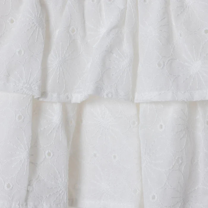 HelloBaby Girls Dress Berry Belle Peter Pan Collar Short Sleeve - White White - ebebek