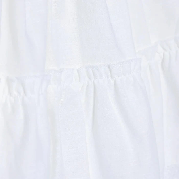 HelloBaby Girls Dress Buttoned Berry Belle Crew Neck Short Sleeve - Ecru Ecru - ebebek