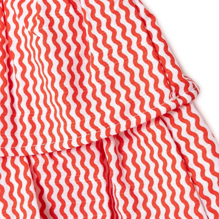 HelloBaby Girls Dress Buttoned Berry Belle Crew Neck Strappy - Coral Printed Coral Printed - ebebek