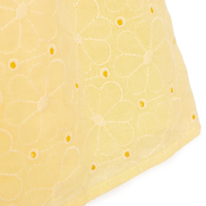 HelloBaby Girls Dress Buttoned Ditsy Flower Peter Pan Collar Short Sleeve - Yellow Yellow - ebebek