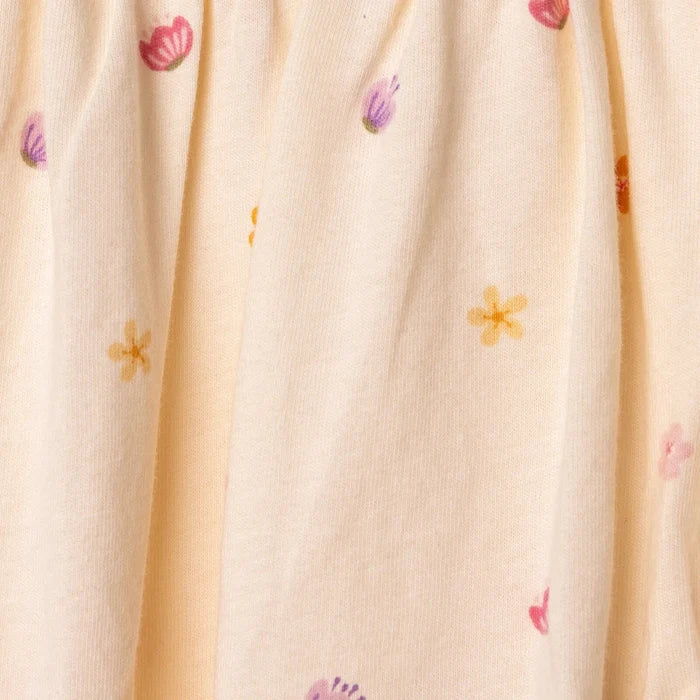 HelloBaby Girls Dress Polka Dot Print Pastel Dreams Crew Neck Long Sleeve - Ecru Printed Ecru Printed - ebebek