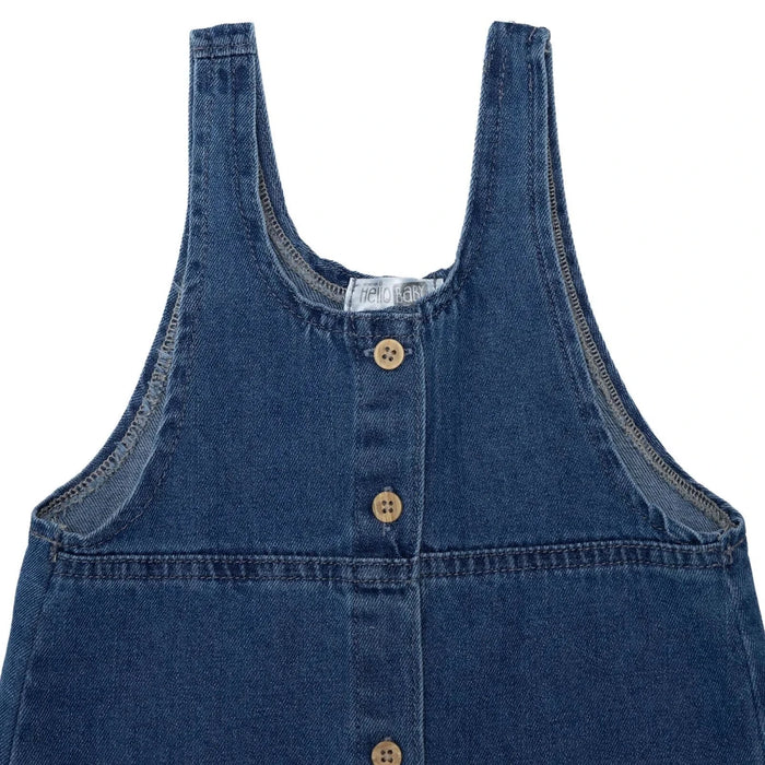 HelloBaby Girls Dress Strawberry Print Snap Fastening Berry Belle Crew Neck Short Length Short Sleev - Indigo Indigo - ebebek