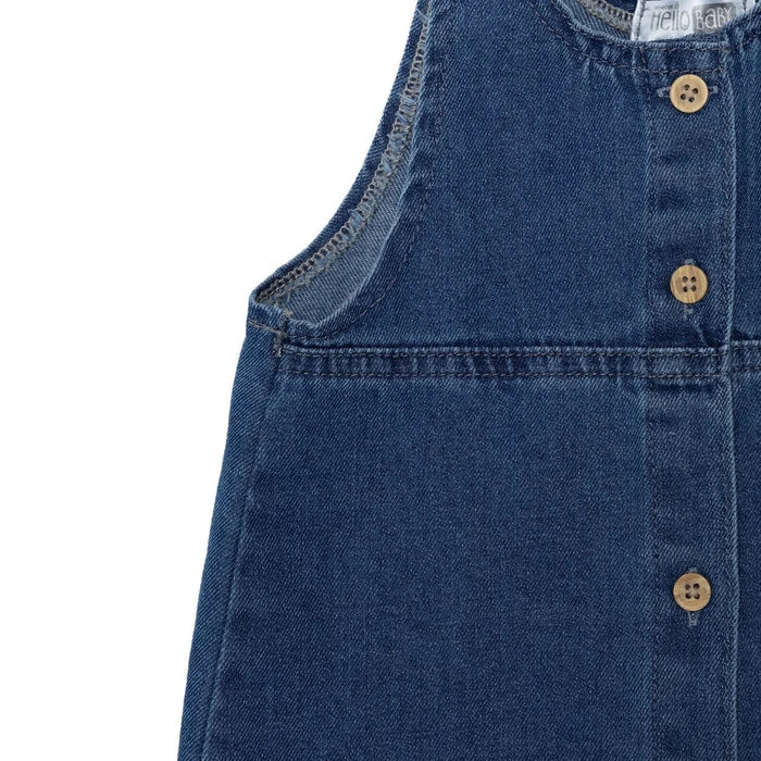 HelloBaby Girls Dress Strawberry Print Snap Fastening Berry Belle Crew Neck Short Length Short Sleev - Indigo Indigo - ebebek