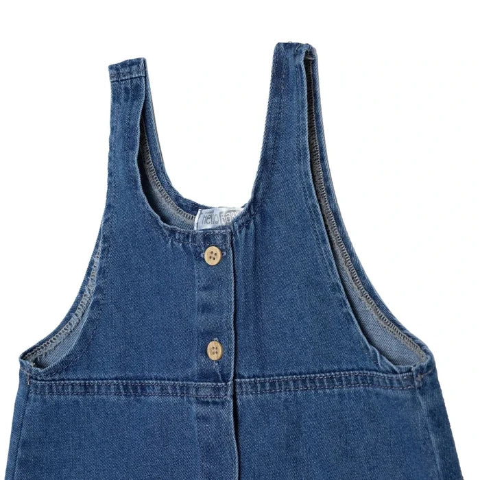 HelloBaby Girls Dress Strawberry Print Snap Fastening Berry Belle Crew Neck Short Length Short Sleev - Indigo Indigo - ebebek