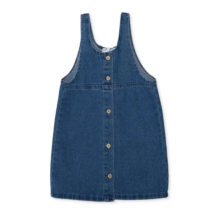 HelloBaby Girls Dress Strawberry Print Snap Fastening Berry Belle Crew Neck Short Length Short Sleev - Indigo Indigo - ebebek