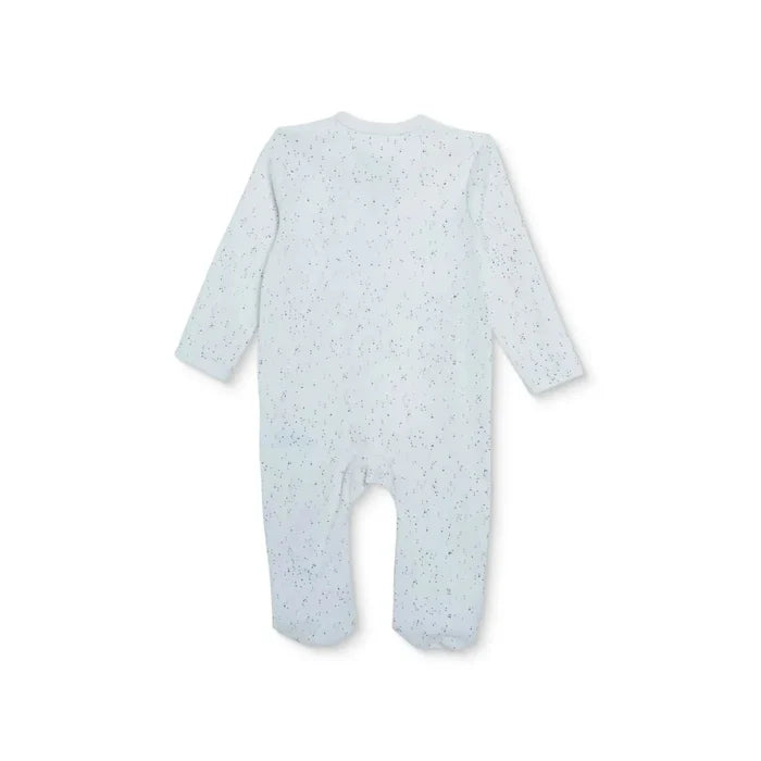 HelloBaby Girls Footed Sleepsuit Polka Dot Print Zip Fastening Crew Neck Full Length Long Sleeve - Ecru Ecru - ebebek