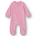 HelloBaby Girls Footed Sleepsuit Zip Fastening Crew Neck Full Length Long Sleeve - Pink Pink - ebebek