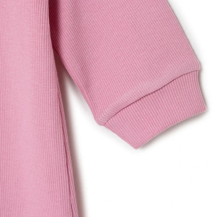 HelloBaby Girls Footed Sleepsuit Zip Fastening Crew Neck Full Length Long Sleeve - Pink Pink - ebebek