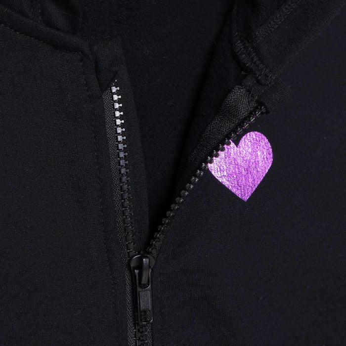 HelloBaby Girls Hooded Cardigan Crew Neck Long Sleeve - Black Black - ebebek