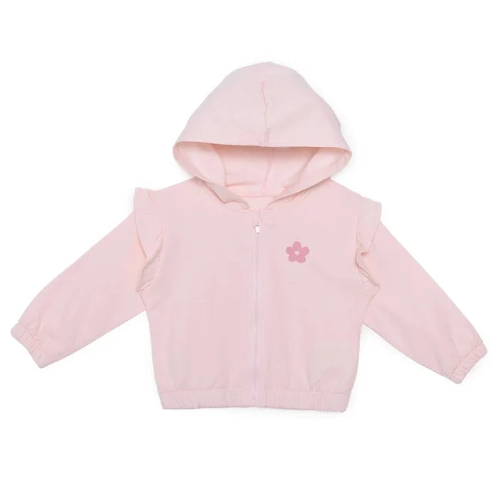 HelloBaby Girls Hooded Cardigan Crew Neck Long Sleeve - Pink Pink - ebebek