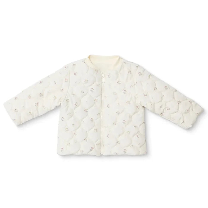 HelloBaby Girls Jacket Zip Fastening Pastel Dreams Crew Neck Long Sleeve - Ecru Printed Ecru Printed - ebebek