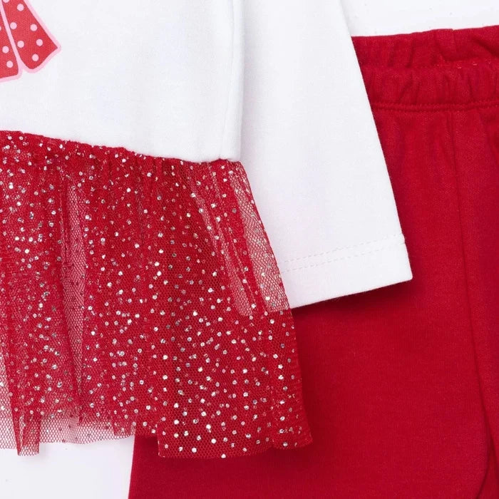HelloBaby Girls Long Sleeve Pyjamas Set Animal with Poppers Christmas Crew Neck Long Leg Long Sleeve - Red Red - ebebek