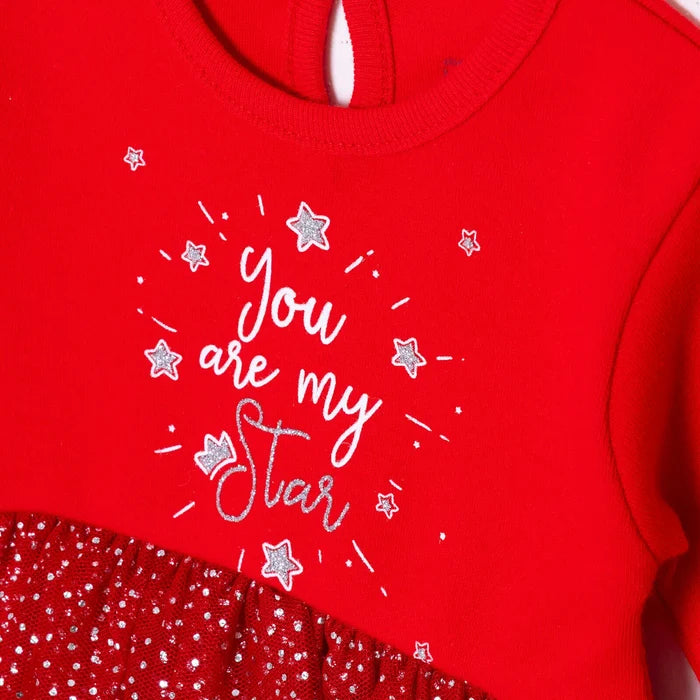 HelloBaby My First Christmas Newborn Girl Dress - Body - Red - ebebek - Black Friday