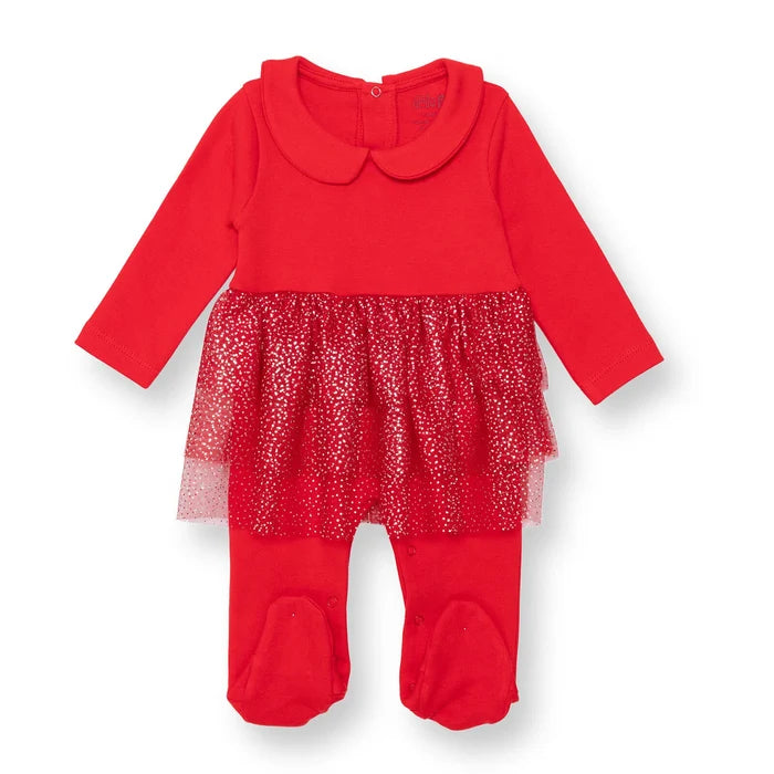 HelloBaby My First Christmas Newborn Girl Footed Jumpsuit - Red - ebebek - Black Friday