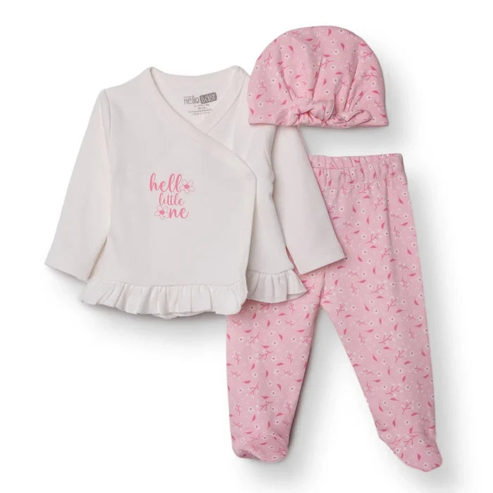 HelloBaby Newborn Body - Hat - Footed Bottom - White White - ebebek