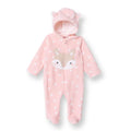 HelloBaby Newborn Polar Footed Jumpsuit - Pink Printed - ebebek - Black Friday