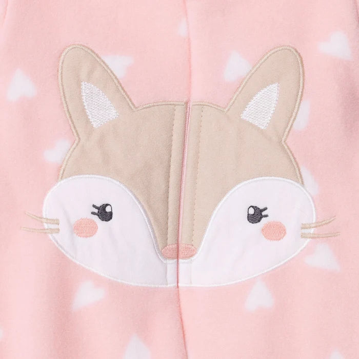 HelloBaby Newborn Polar Footed Jumpsuit - Pink Printed - ebebek - Black Friday