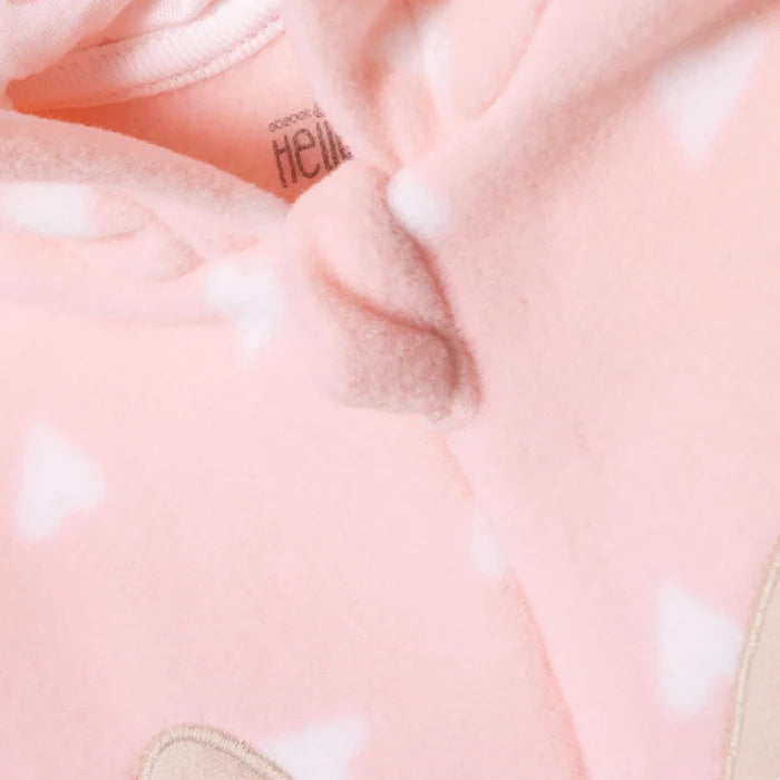 HelloBaby Newborn Polar Footed Jumpsuit - Pink Printed - ebebek - Black Friday