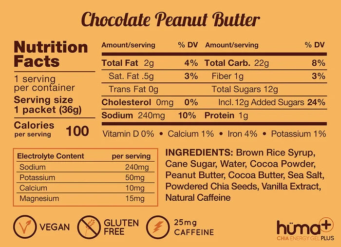 Huma Gel Plus - Chocolate & Peanut Butter
