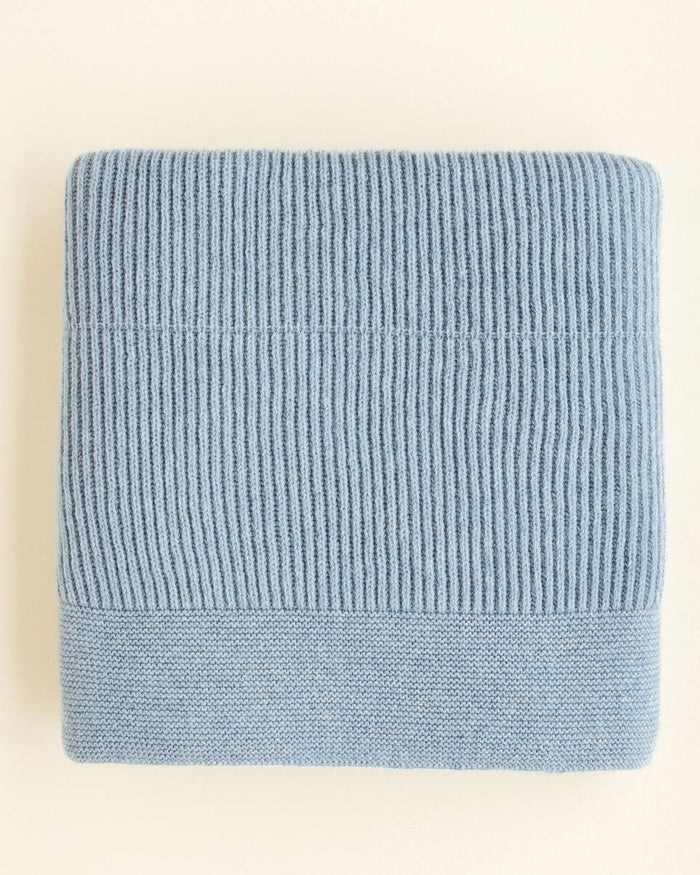 Hvid Blanket Gaston Frost Blue - La Gentile Store