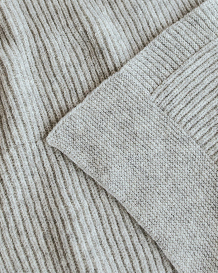 Hvid Blanket Gaston Soft Grey - La Gentile Store