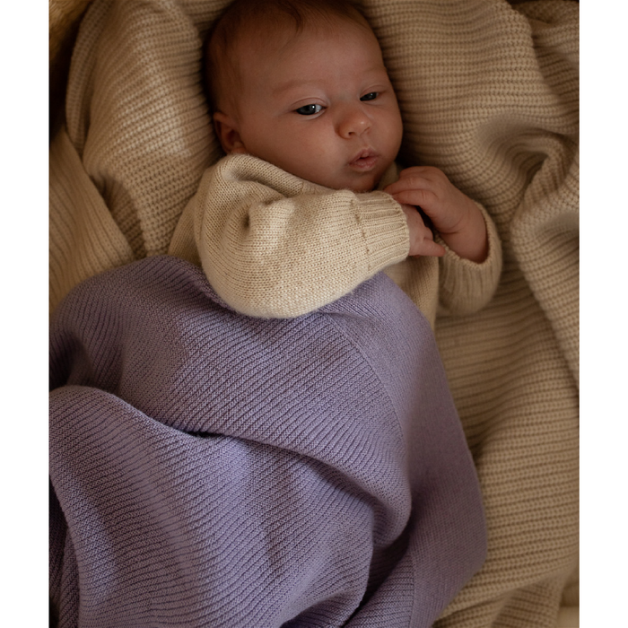 Hvid Blanket Gust Lilac - La Gentile Store