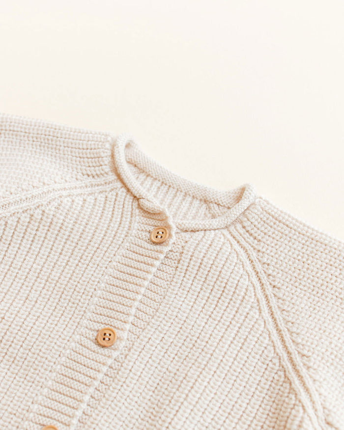 Hvid Cardigan Inga Cream - La Gentile Store