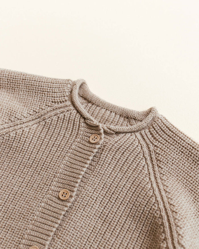 Hvid Cardigan Inga Sand - La Gentile Store