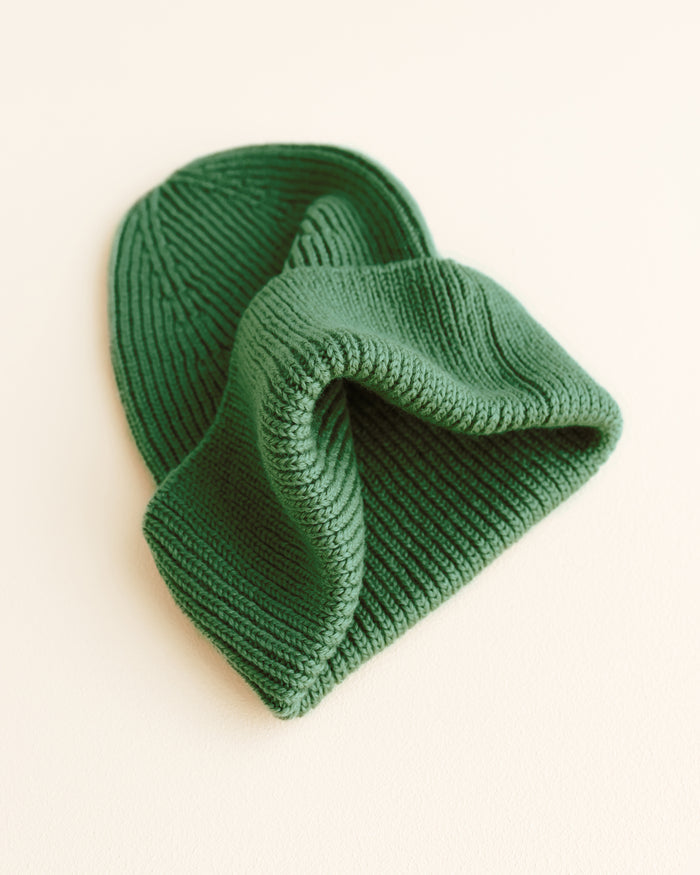 Hvid Fonzie Kids Beanie Grass
