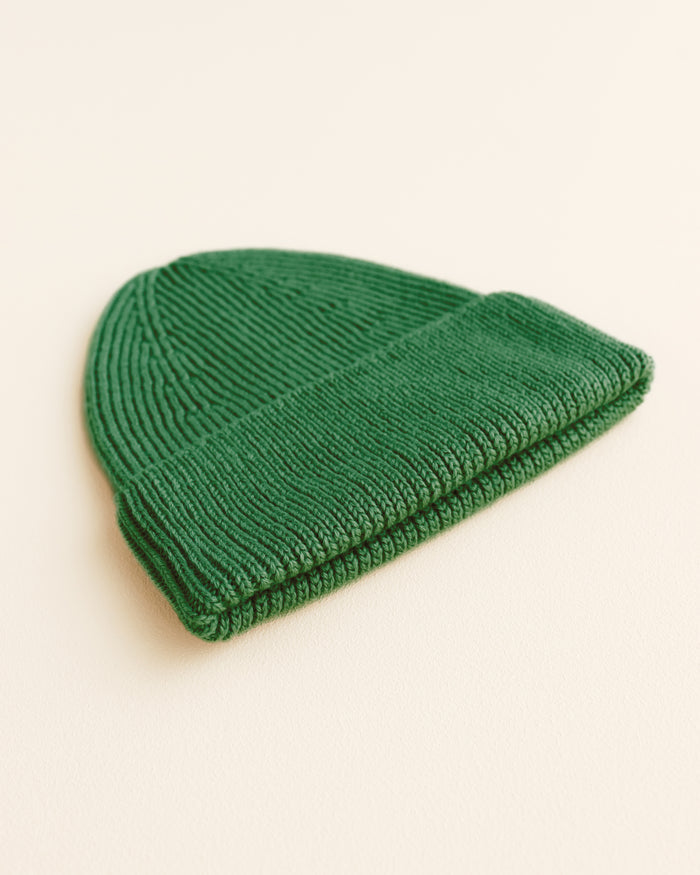 Hvid Fonzie Kids Beanie Grass
