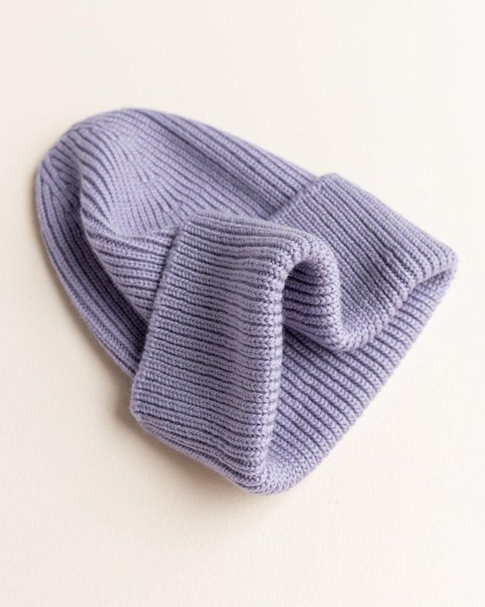 Hvid Fonzie Kids Beanie Lilac - La Gentile Store
