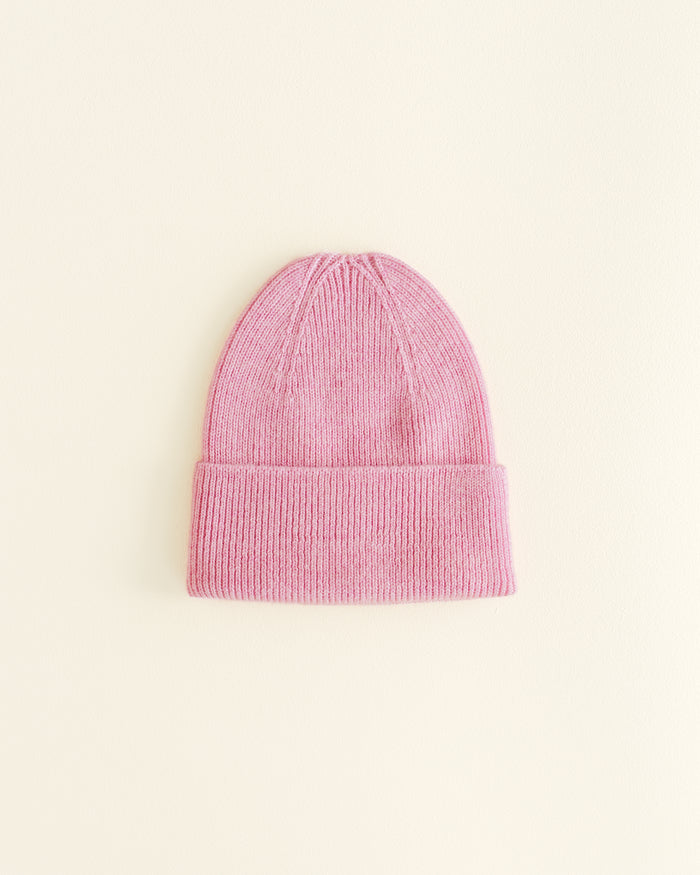 Hvid Fonzie Newborn Beanie Cotton Candy