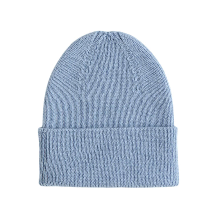 Hvid Fonzie Newborn Beanie Light Blue