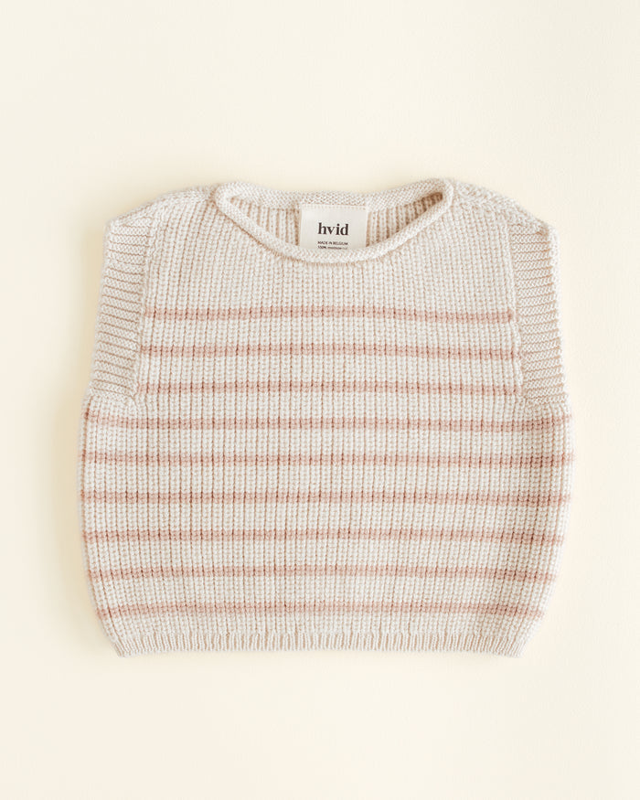 Hvid Harvey Vest Cream - Apricot