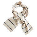 Hvid Igor Scarf Cream Blue Stripe