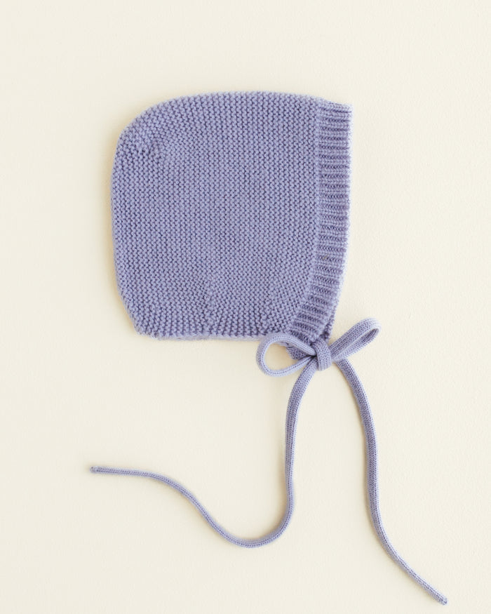 Hvid Newborn Bonnet Dolly Lilac
